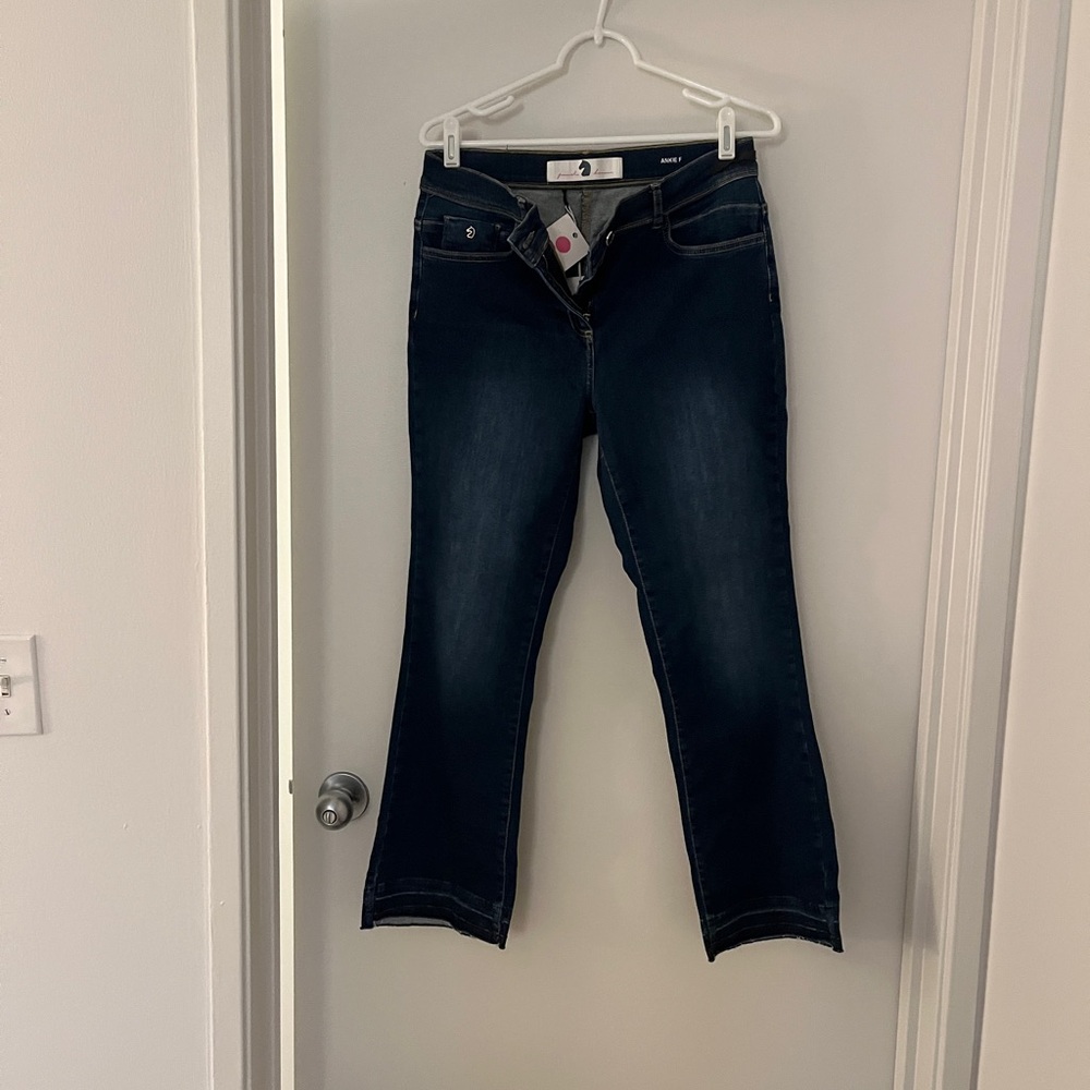 Classic Dark Blue Straight Leg Jeans